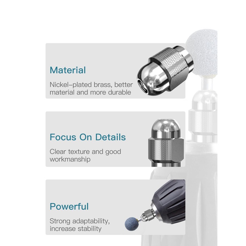 Multi Chuck Set Compatible with Dremel, Mellbree 0.8-3.2mm Drill Keyless