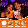 100 Pack 16oz Halloween Plastic Cups - Orange & White