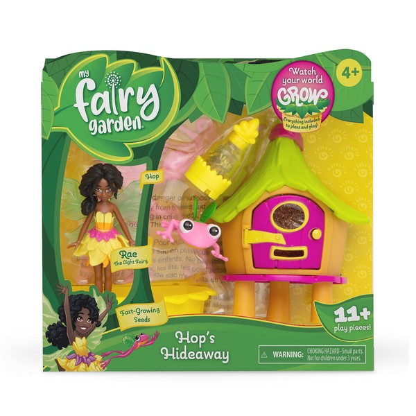 My Fairy Garden - Hop's Hideaway - Magical Toy Playset - Plant Seeds, Fairy Doll & Pet Frog Accessory - Grow & Play in Nature - for Kids Ages 4 and Up