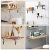 Folding Shelf Brackets 8Inch, 2pcs Heavy Duty Stainless Steel Shelf