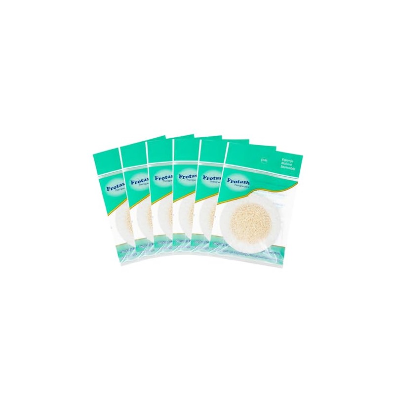 Esponja Facial Exfoliante Doble Textura Celufita 6 Piezas
