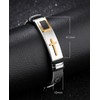 Fahonie Stainless Steel Adjustable Cross Bracelet for Men Stylish Mesh