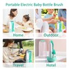 Portable Electric Baby Bottle Brush, Rechargeable Travel Baby Bottle Cleaner