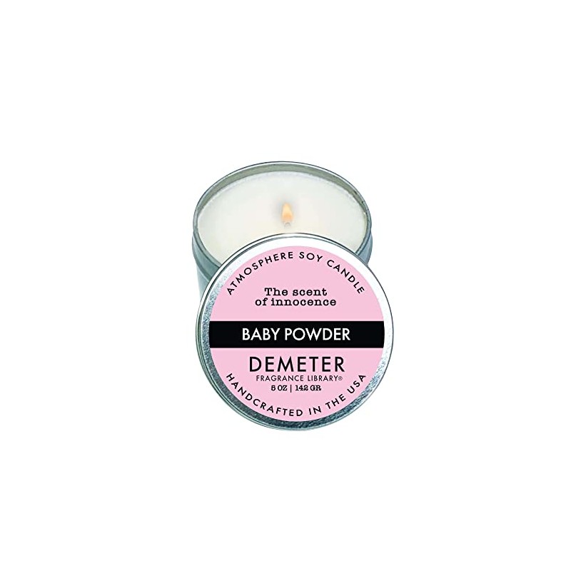 DEMETER Baby Powder Soy Candle, Scented Candles with Unique Fragrance,