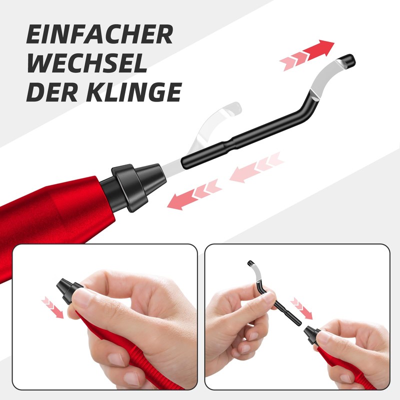 Universal Deburring Tool, AICOYA Hand Deburring Tool with 10 Replacement