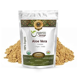 Organic Way Aloe Vera Powder (Aloe barbadensis) - Organic & Kosher Certified | Raw, Vegan, Non GMO & Gluten Free | USDA Certified | Origin - India (1/4 LBS)