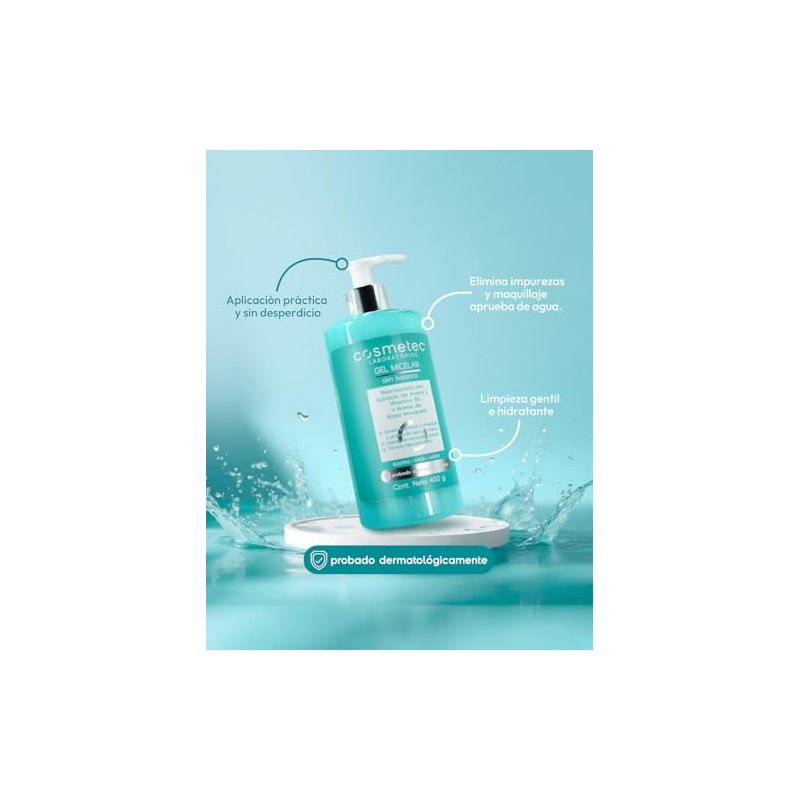 Gel Micelar Cosmetec Niacinamida con Extracto de Avena y Vitamina