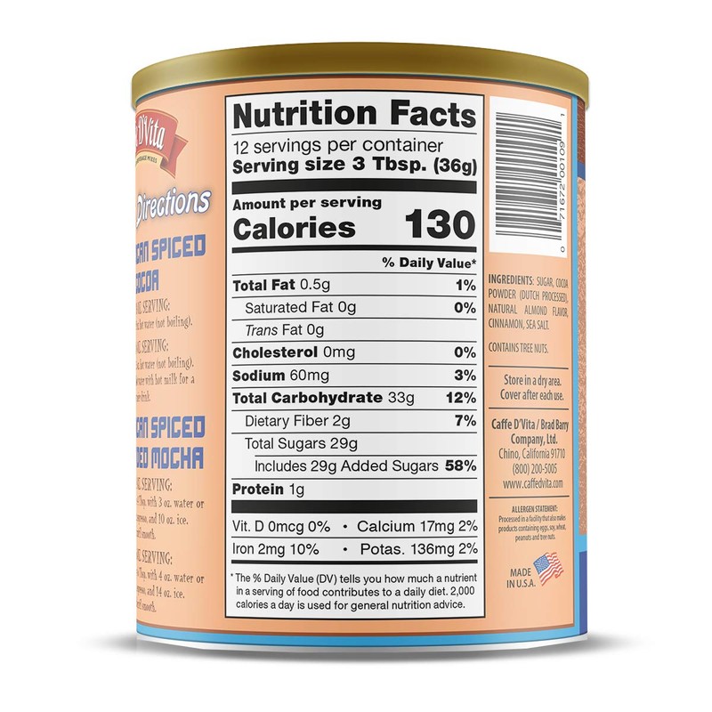 Caffe D’Vita Mexican Spiced Ground Chocolate 1 lb. can (16