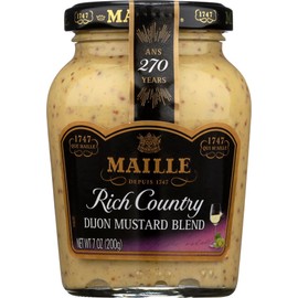 Maille Mustard, Rich Country Dijon, 7 Oz , (Pack of 6)