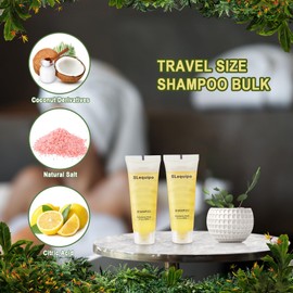 SLequipo 100 Pack Travel Size Hotel Shampoo, 1fl oz, Refreshing Shampoo Amenities, Small Hotel Toiletries in Bulk, Mini Shampoo, Small Size Hotel Toiletries in Bulk