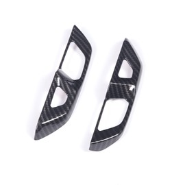 Inner Door Lock Switch Panel Protection Frame Sticker Trim ABS 2PCS Compatible with Corvette C8 Stingray 2020-2023 Door Lock Switch Panel Decoration Accessoriess (ABS Carbon)