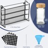 AOZITA Spice Rack Organizer for Cabinet, 28 Empty Spice Jars