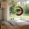 Moon - Shaped Wooden Hanging Plant Stand, Nordic Modern Window
