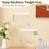 Acrylic Necklace Holder 2 Pack Wall Mounted Necklace Organizer Hanging