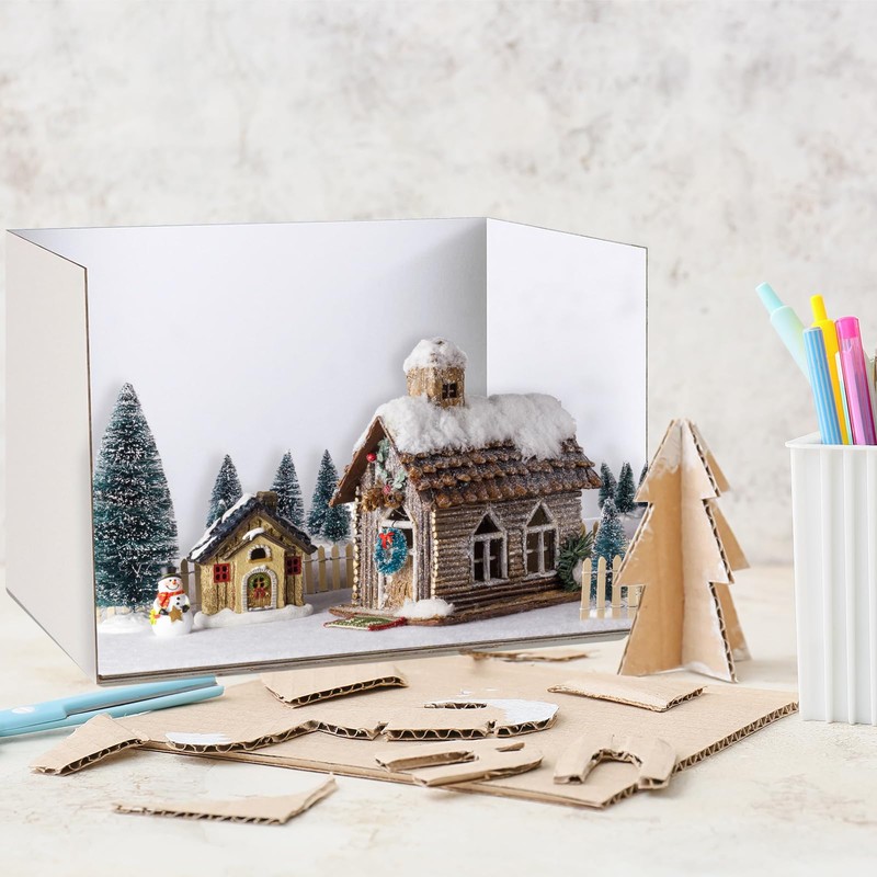 3 Pcs Diorama Box Cardboard Diorama Kit Diorama Supplies with