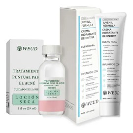 2pc Loción Seca Tratamiento Acné Equilibrio Crema Hidratante