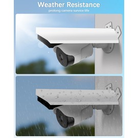 Universal Security Camera Cover Sun Rain Shield, Waterproof Protective Roof, Outdoor Camera Shade Covers for Dome, Bullet Cameras(White 3 Pack)