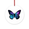 CafePress Galactic Butterfly Round 4" MDF Holiday Ornament