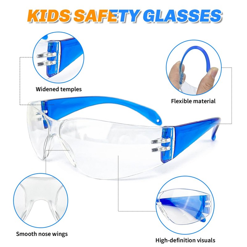 Pandahero Kids Safety Glasses Bulk-28 Pack Child Size Safety Goggles,