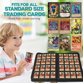 Trading Card Binder 16 Pocket, 1000+ Pockets Ringless PU Cover Card Collection Binder, Double Sided Card Binder Collector Album, Card Folder for MTG, TCG, Sports Cards, Game Cards