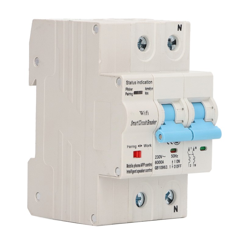 Wifi Circuit Breaker 2P DIN Rail Mount Remote Control Smart