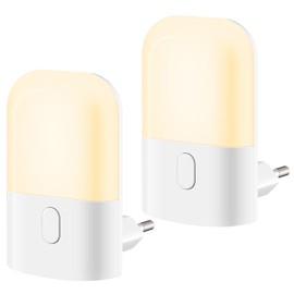 Nachtlicht Steckdose, Nachtlicht Steckdose Kinder mit Dämmerungssensor 3 Helligkeit Nachtlicht Dimmbar, Steckdosenlicht Nachtlampe für Schlafzimmer, Kinderzimmer, Wohnzimmer, Flur, Treppen, Küche