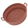 2PCS Fryer Silicone Liners Round 21cm Diameter with Handle Fryer