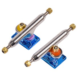RACOFSB Fingerboard Trucks with Upgraded Urethane Bushings and Pivot Cup,34mm 32mm Width,Normal Kingpin (Blue, 32mm), FT102
