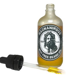 MAGNANIMOUS HYPO-ALLERGENIC/NUT-FREE BEARD OIL (3.5 OZ) "SPARTA" SCENT (GUNPOWDER, BLACK PEPPER, OAK MOSS, PATCHOULI..) - THE BEST HYPO-ALLERGENIC/NUT-FREE BEARD OIL ON THE PLANET - ZEUS APPROVED!
