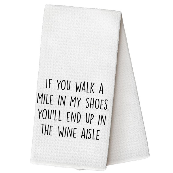YLZlhb Funny Wine Theme Kitchen Towels, Funny Wine Gifts for