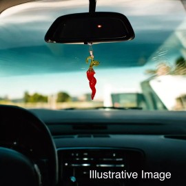 Unbranded Chili Pepper Chile Hand Blown Glass Mexican Art Work, Rear-view Mirror Car