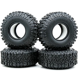 TxxRcss RC 1.3 Inch Sticky Soft Tires 70 * 26mm for TRX4M SCX24 1/18 1/24 Wheels Upgrades, High Viscosity RC 1.3 Crawler Tires Rubber Tyre (C1302)