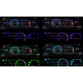 newlineperformanceled LED Cluster + Climate Control Bulbs for Ford Mustang 1999 - 2004 (Color Options) - Ice Blue