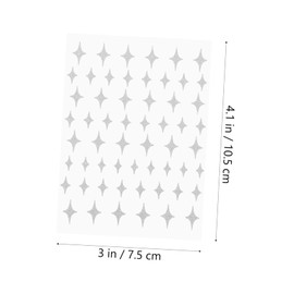 Baluue 2sets Gel Nail Sticker Set Nail Art Decal Tips Heart Star Decals Accessories 5sheets * 2