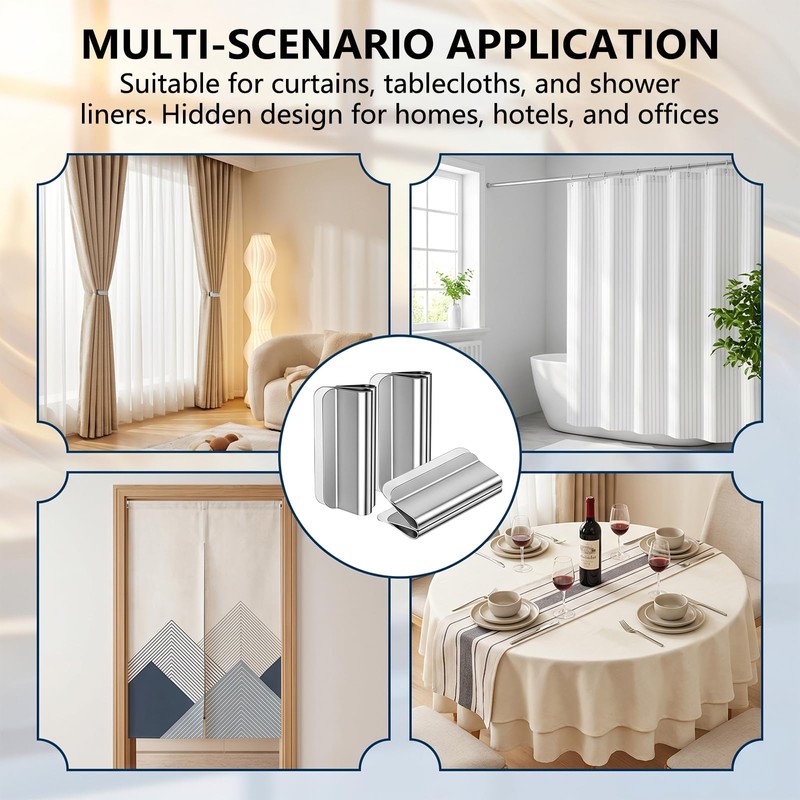 Avvchuy 18 Pairs Magnets Curtain Clips for Closure, Magnetic Closure