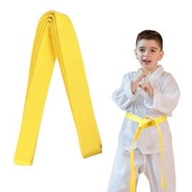 COYUN 1 x 220 cm Yellow Taekwondo Belt, Judo Belt, Judo Karate Belt, Martial Arts Karate, Judo Taekwondo Belts, Professional Karate Aikido Belt for Children and Adults, Martial Arts Belt