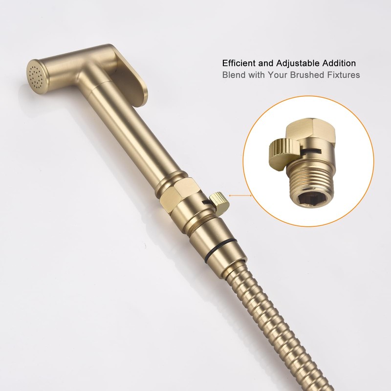 ChuangTim Brushed Nickel Water Flow Control Valve, G1/2" Shower Head