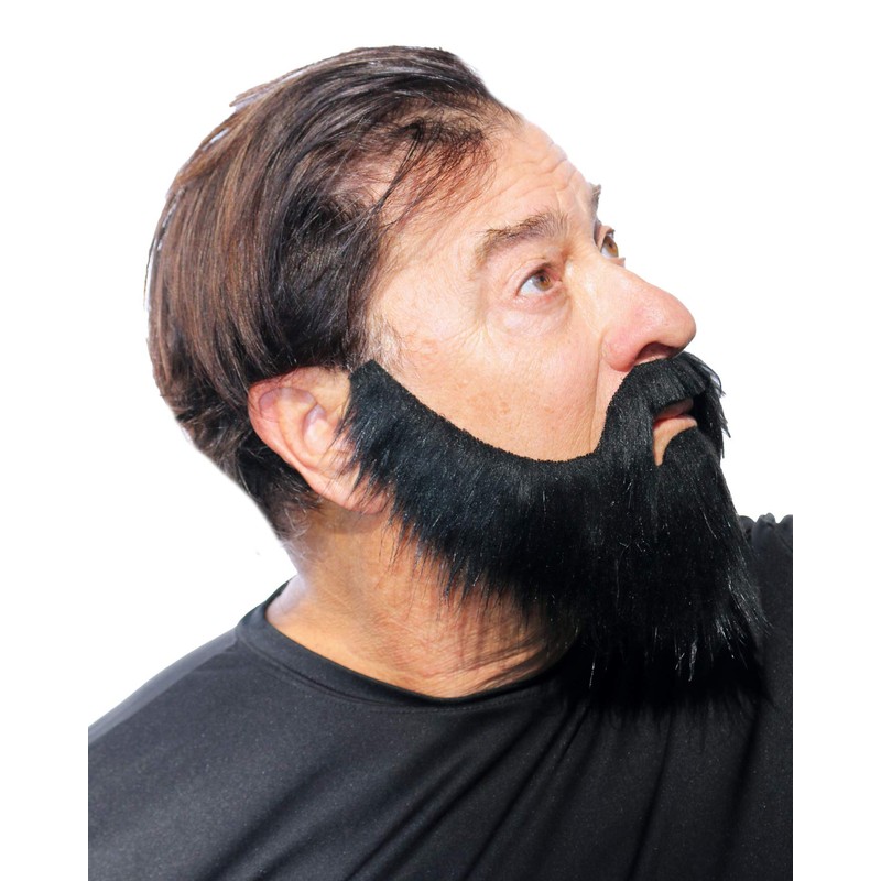 Full Beard with Mustache and Soul Patch, Realistic Looking, Long