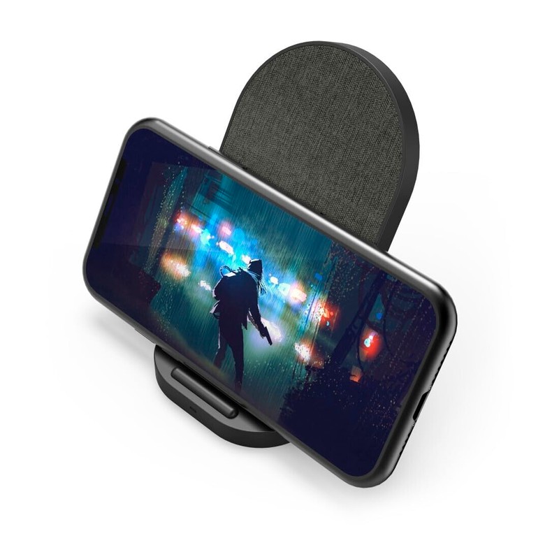 Hama QI-FC10S-Fabric 188324-2000mA Induction Charger Black