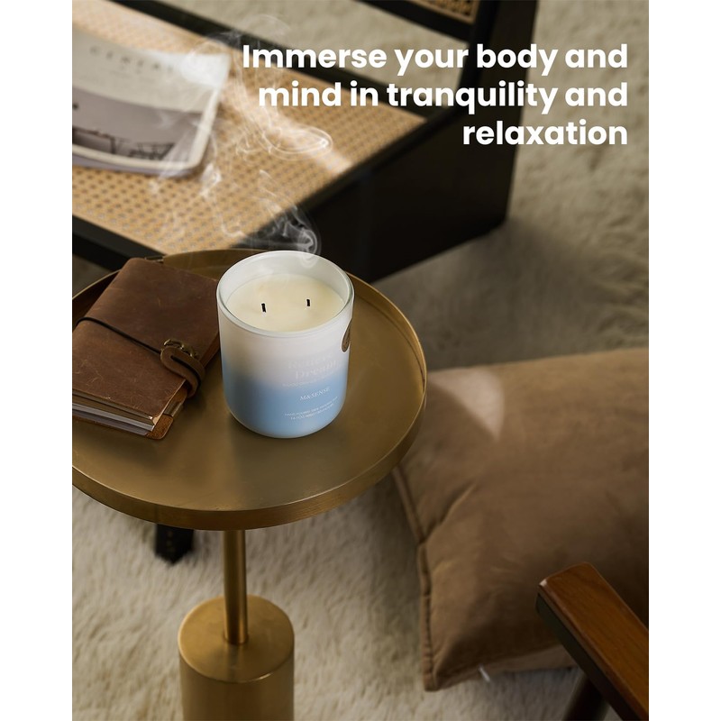 M&SENSE Blood Orange & Blushed Rose Aromatherapy Candle for Stress