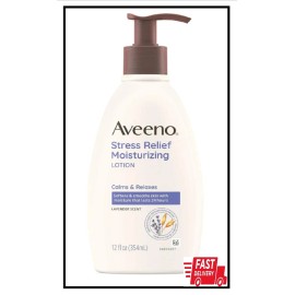 Aveeno Stress Relief Moisturizing Lotion Lavender 12 OZ Free Shipping US