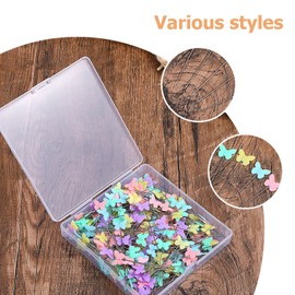 250 Pcs Butterfly Head Pins, Colorful Sewing Pins Butterfly Head Needles Long 2.08 Inch Steel Wire Quilting for Fabric Crafting Dressmaking DIY Projects