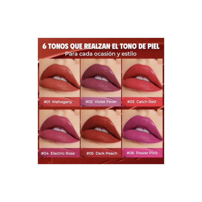 ULTRAMO Labial Líquido Mate, Tinta para Labios Matte Difuminado (02VIOLETFEVER)