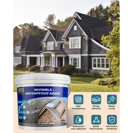 Transparent Waterproof Sealant,175oz Clear Transparent Waterproof Coating,Liquid Invisible Water Proof Agent for Roofs Walls,Garden,Bathroom,Kitchen Indoor & Outdoor Water Proof Sealant