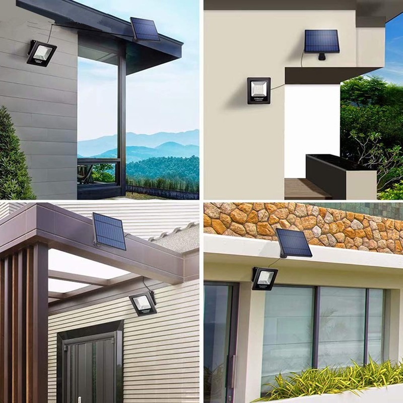 Solar Flood Lights Outdoor with Extension 16FT Cable Dusk to