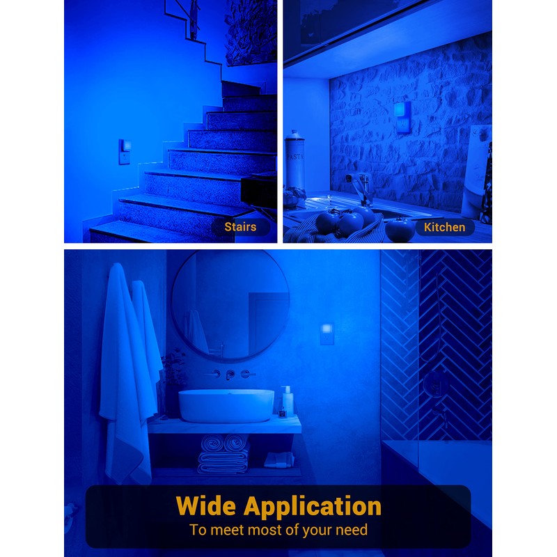 JandCase Blue Night Light, Blue Nightlight[2 Pack],0.3 Watt LED Night