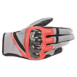 Alpinestars 3568721 Motorcycle Gloves ASH GRAY BLACK BRIGHT RED (Size: M) CHROME Gloves