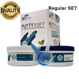 Sky Choice Dental Putty Regular Set PVS VPS Impression Material Mint Base 2 x 300 ml
