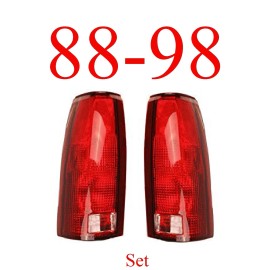Aftermarket 88 98 Chevy Tail Light Set, Assembly, Truck, GMC, Suburban, Tahoe, NIB GM2800125