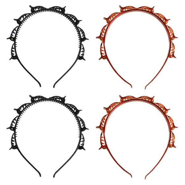 TRKETK 4 Pcs Double Bangs Hairstyle Hairpin, Twist and Clip